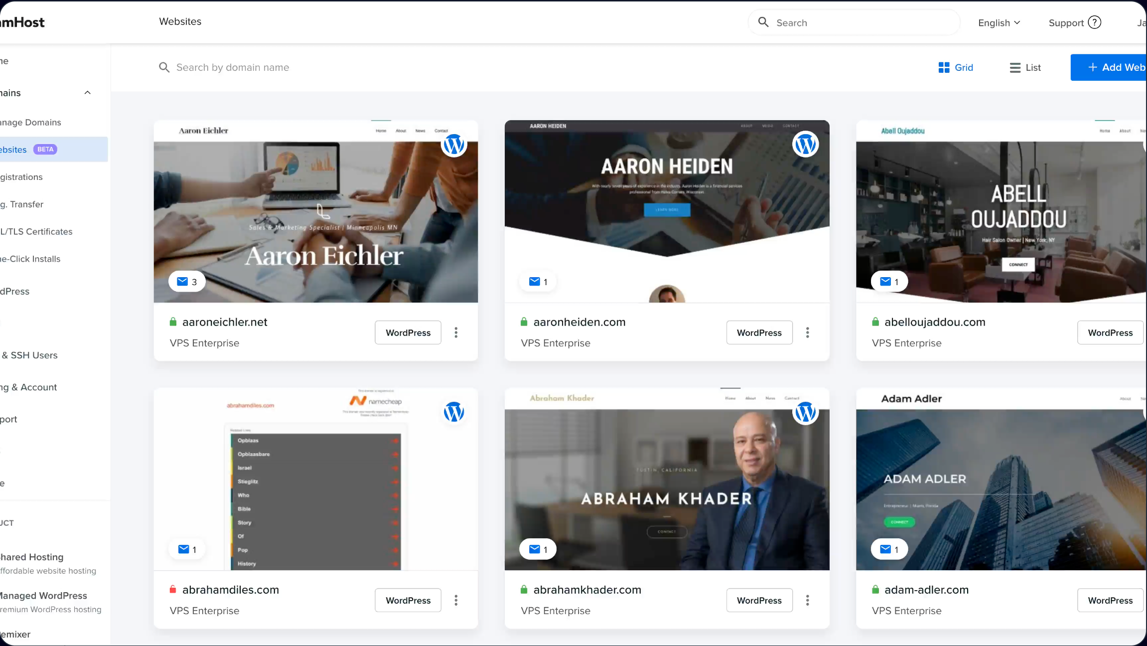 DreamHost Panel preview